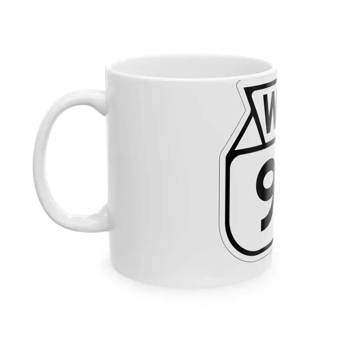 WIS 90 1949 (Wisconsin) (Road Sign) White Coffee Mug - Go Mug Yourself