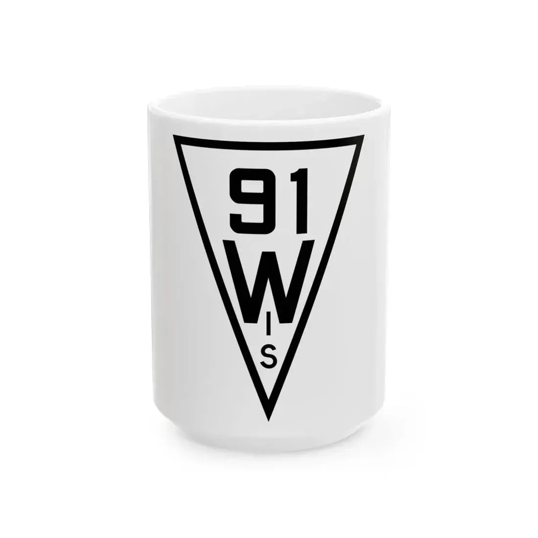 WIS 91 1927 (Wisconsin) (Road Sign) White Coffee Mug 15oz - Go Mug Yourself
