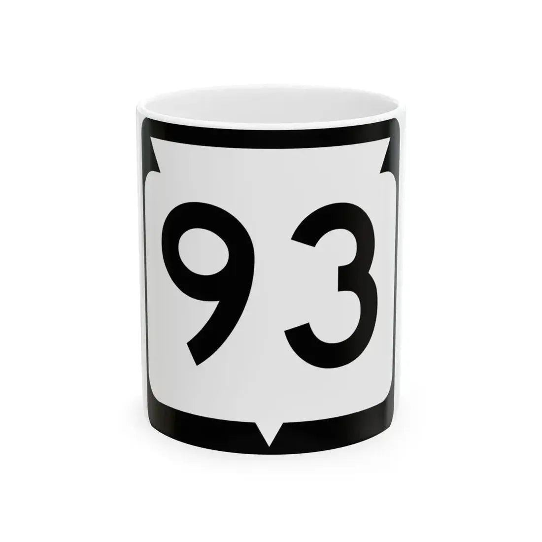 WIS 93 (Wisconsin) (Road Sign) White Coffee Mug 11oz - Go Mug Yourself