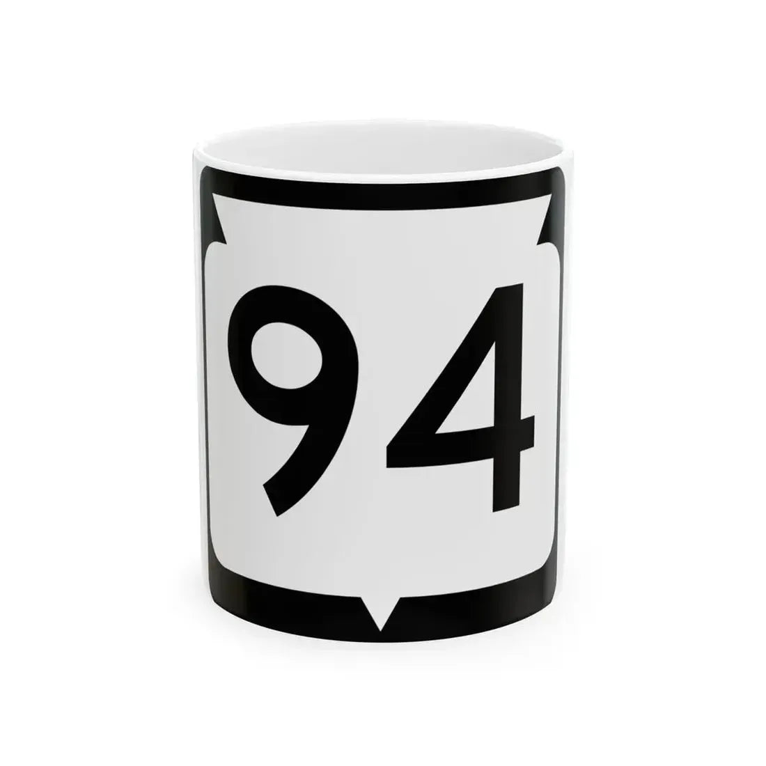 WIS 94 (Wisconsin) (Road Sign) White Coffee Mug 11oz - Go Mug Yourself