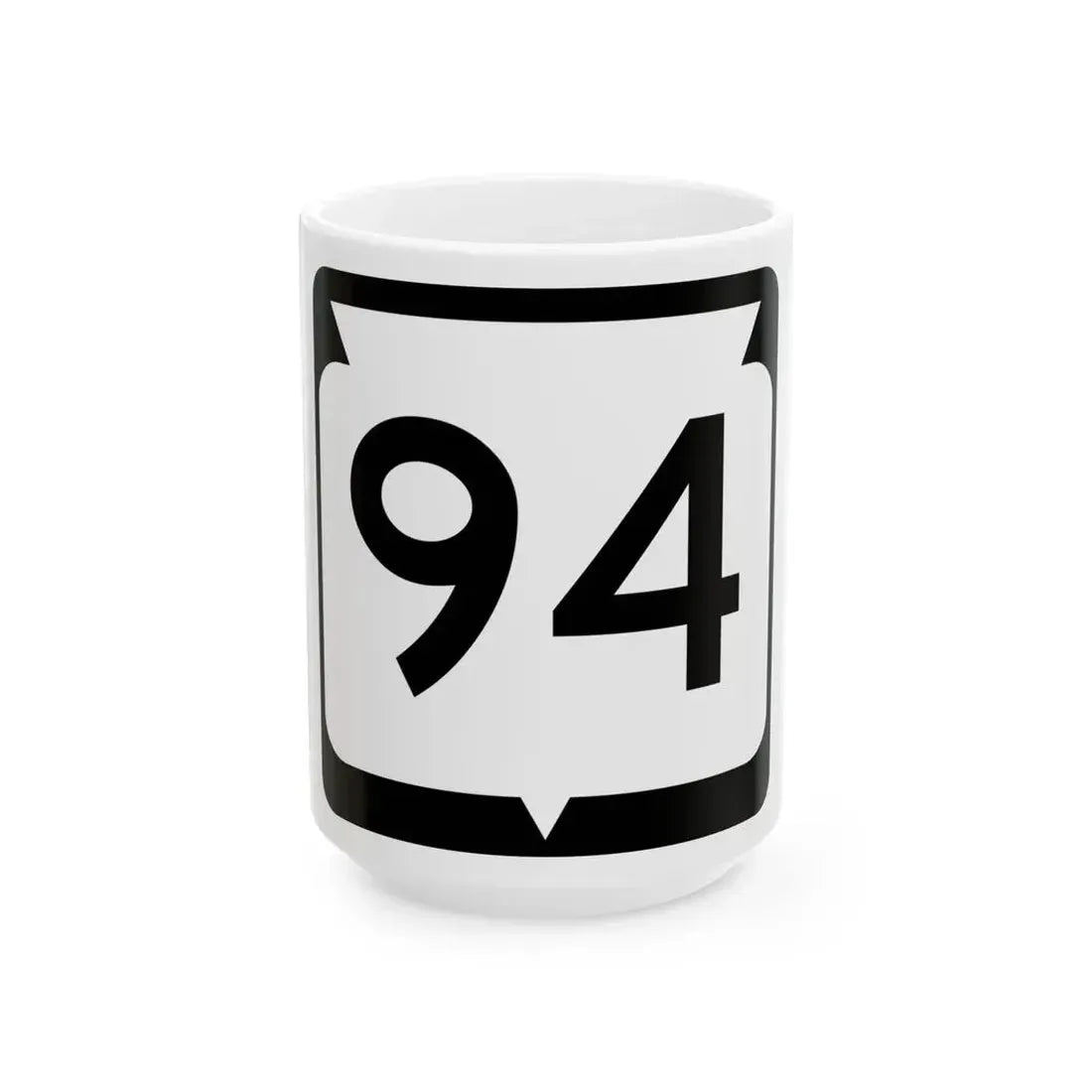 WIS 94 (Wisconsin) (Road Sign) White Coffee Mug 15oz - Go Mug Yourself