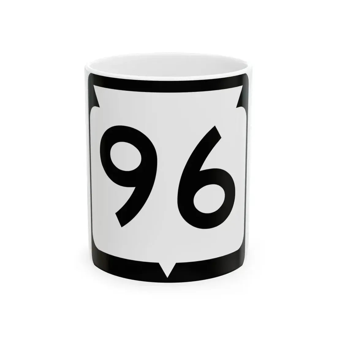 WIS 96 (Wisconsin) (Road Sign) White Coffee Mug 11oz - Go Mug Yourself
