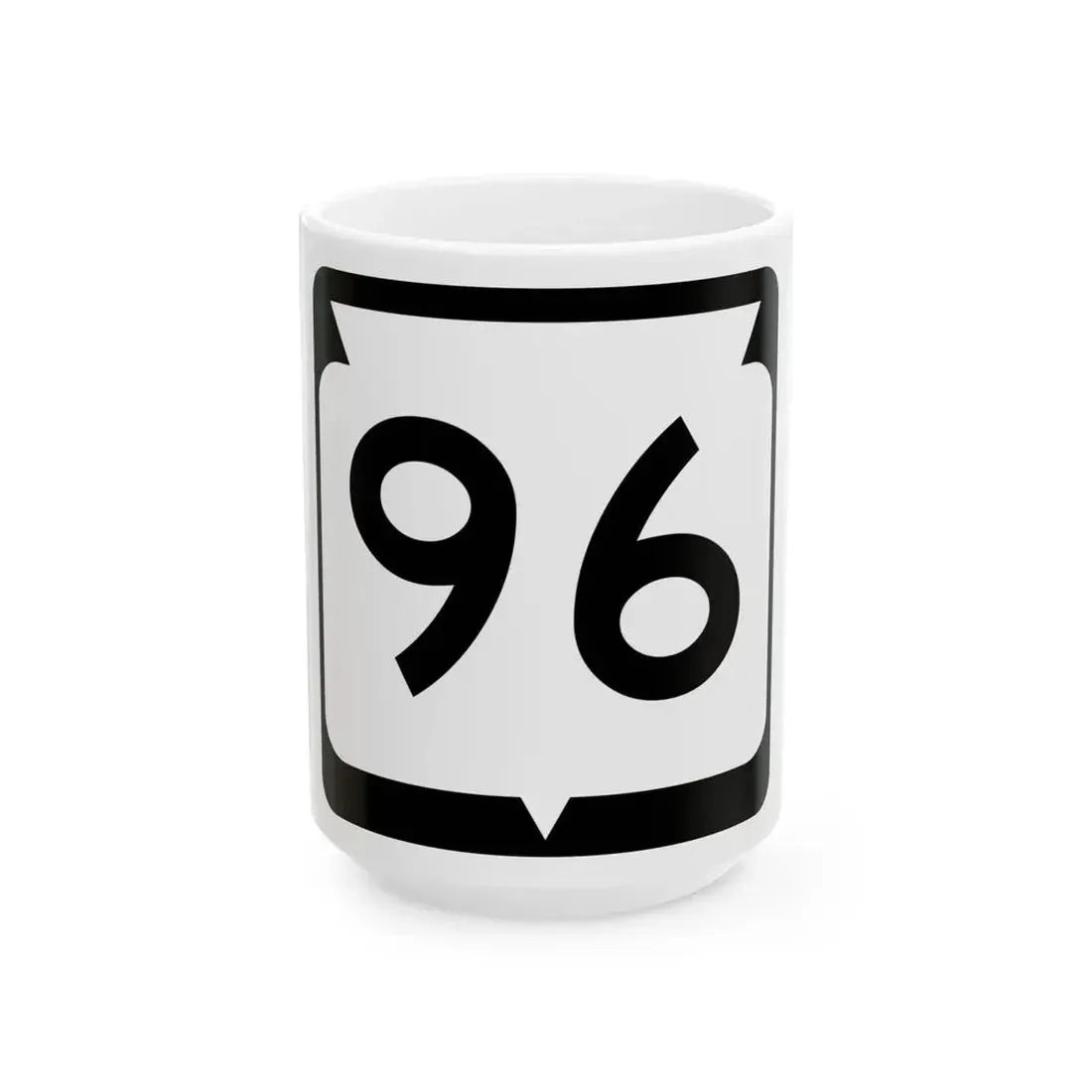 WIS 96 (Wisconsin) (Road Sign) White Coffee Mug 15oz - Go Mug Yourself