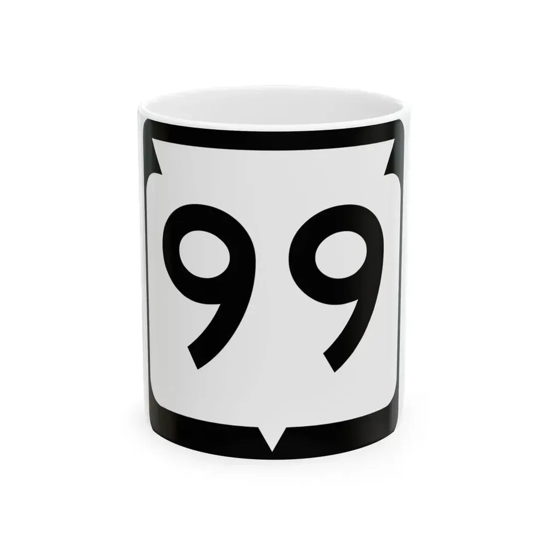 WIS 99 (Wisconsin) (Road Sign) White Coffee Mug 11oz - Go Mug Yourself