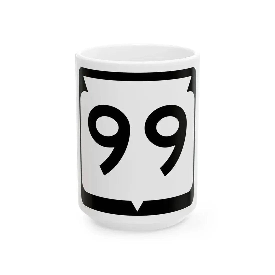 WIS 99 (Wisconsin) (Road Sign) White Coffee Mug 15oz - Go Mug Yourself