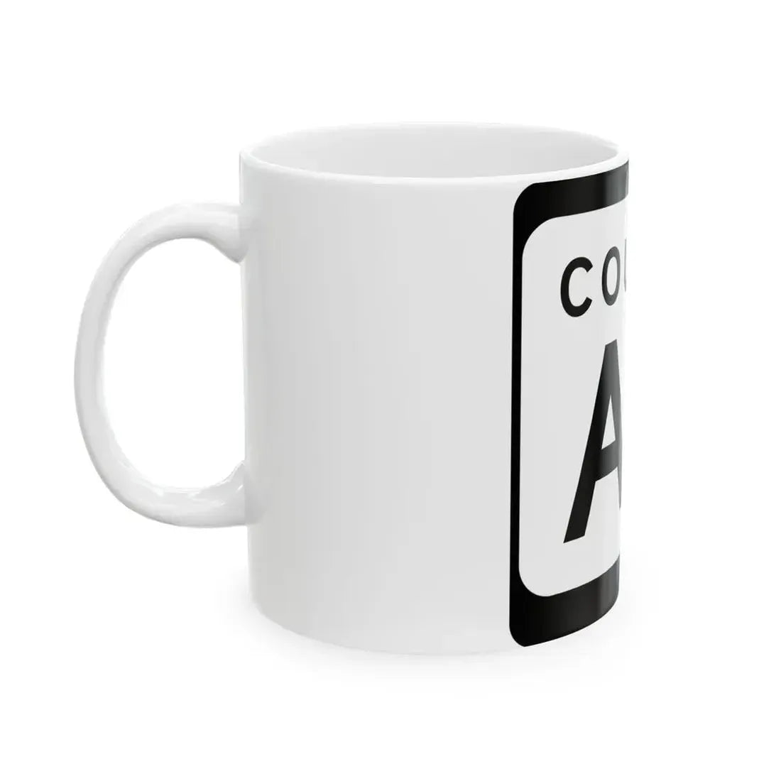 WIS County AA (Wisconsin) (Road Sign) White Coffee Mug - Go Mug Yourself