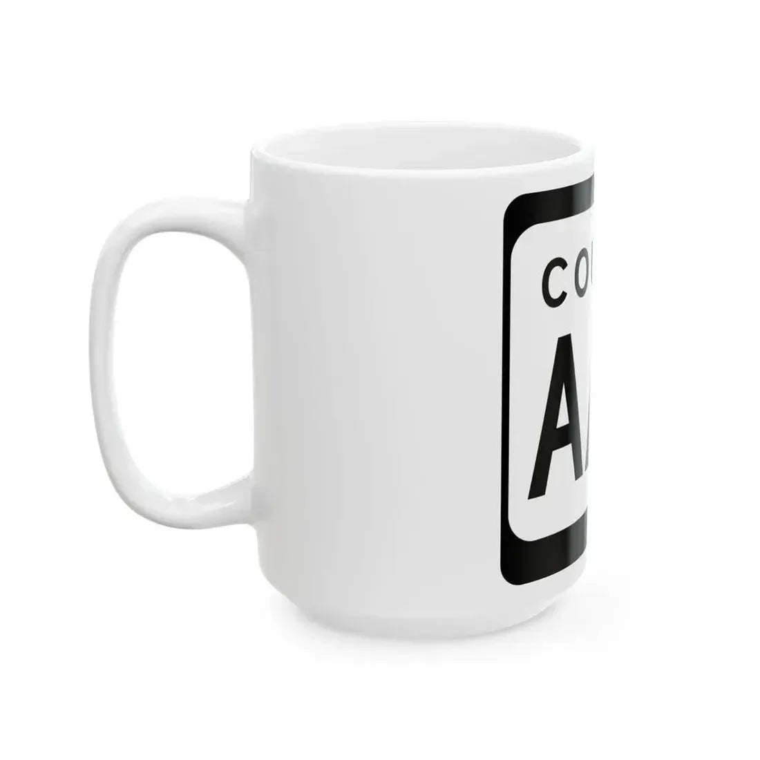 WIS County AAA (Wisconsin) (Road Sign) White Coffee Mug - Go Mug Yourself