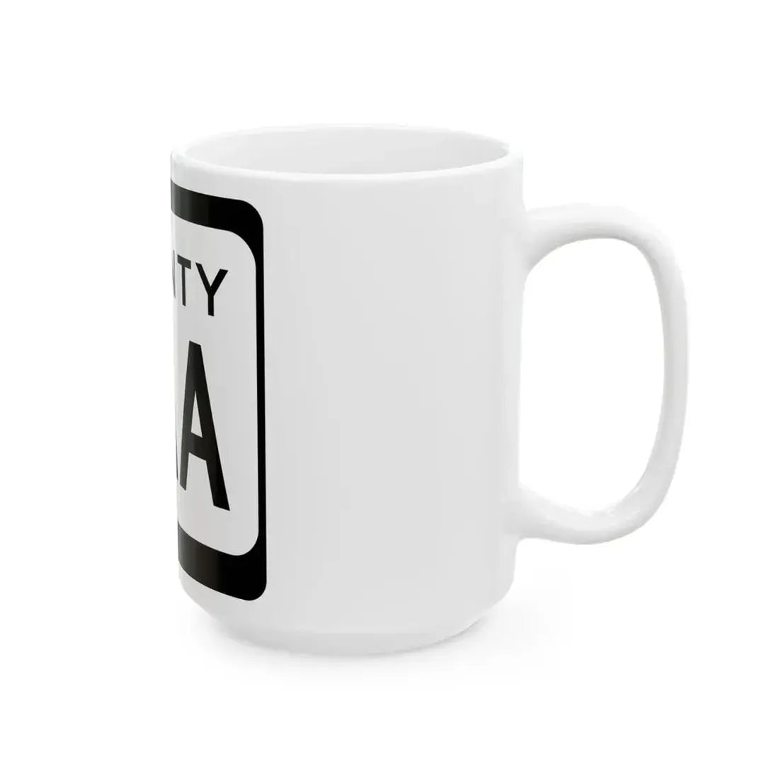 WIS County AAA (Wisconsin) (Road Sign) White Coffee Mug - Go Mug Yourself