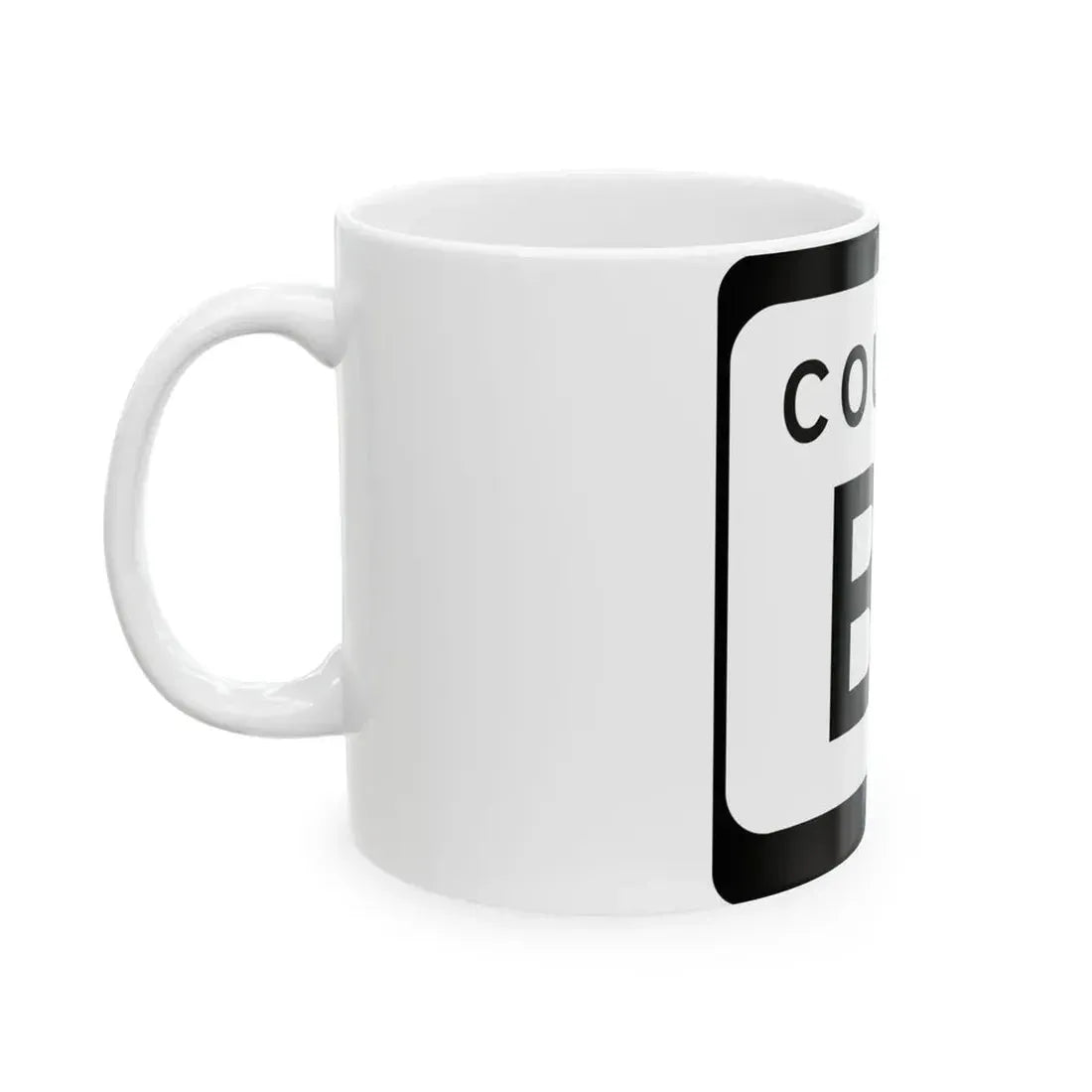 WIS County BE (Wisconsin) (Road Sign) White Coffee Mug - Go Mug Yourself