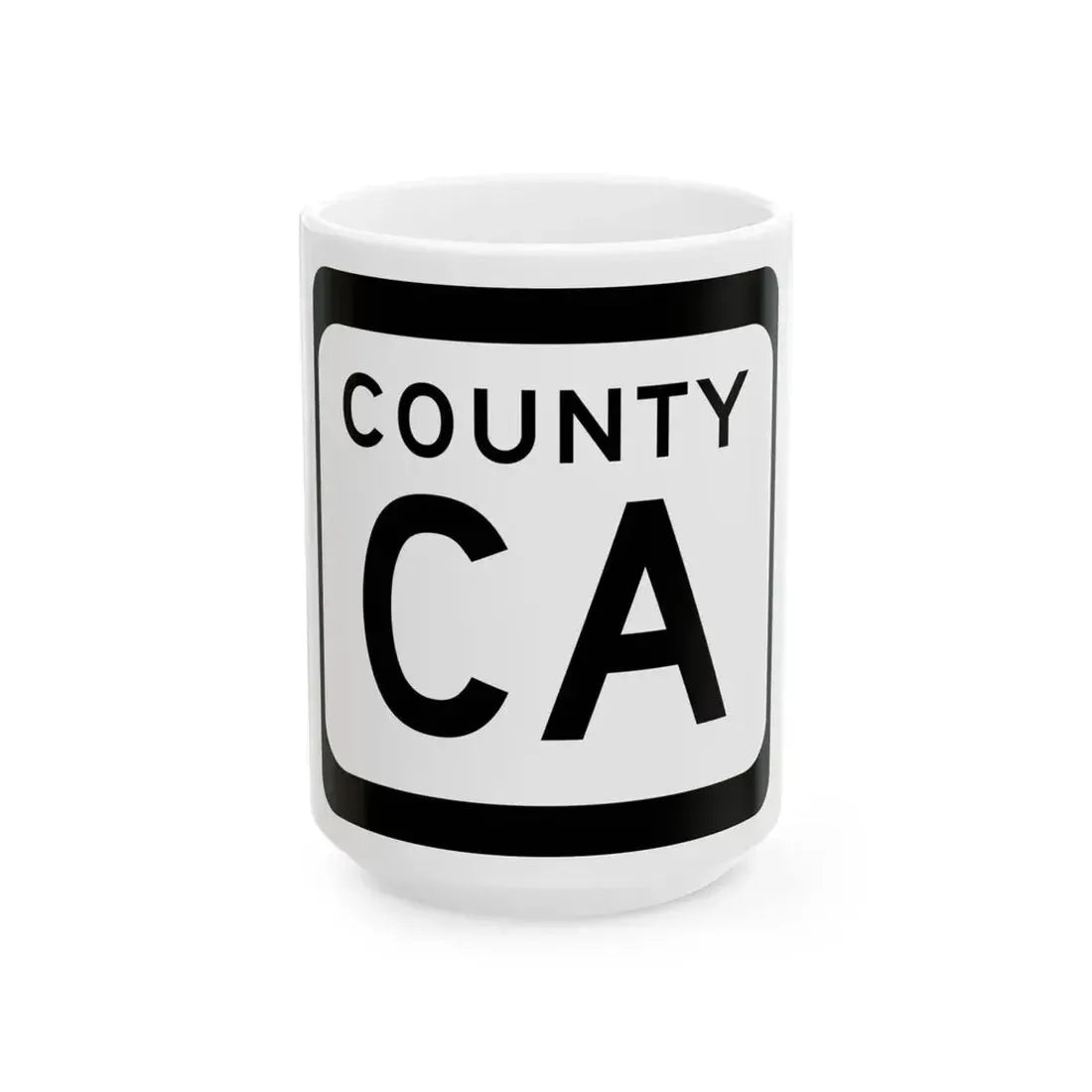 WIS County CA (Wisconsin) (Road Sign) White Coffee Mug 15oz - Go Mug Yourself