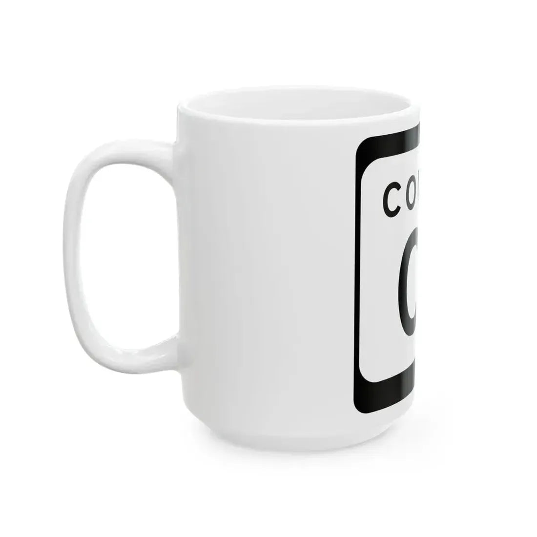 WIS County CE (Wisconsin) (Road Sign) White Coffee Mug - Go Mug Yourself