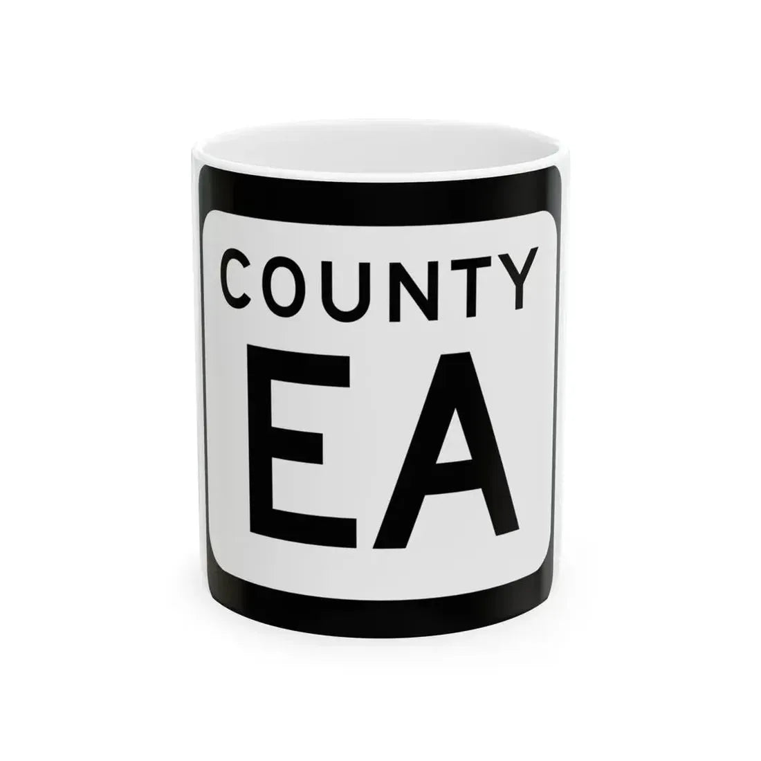 WIS County EA (Wisconsin) (Road Sign) White Coffee Mug 11oz - Go Mug Yourself
