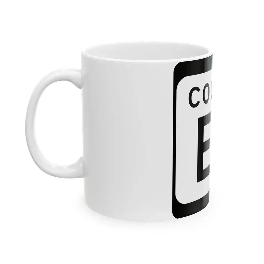 WIS County EA (Wisconsin) (Road Sign) White Coffee Mug - Go Mug Yourself