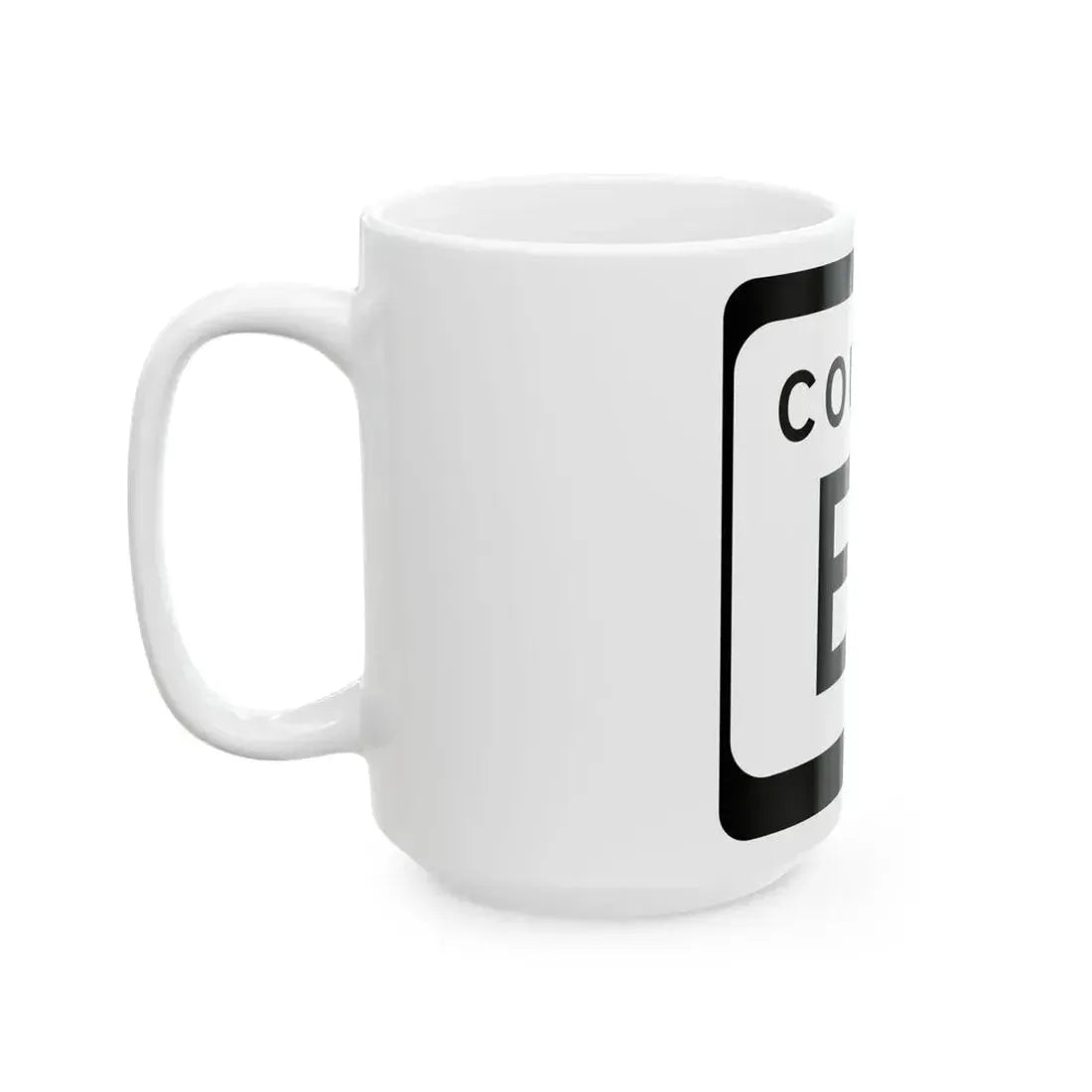 WIS County EB (Wisconsin) (Road Sign) White Coffee Mug - Go Mug Yourself
