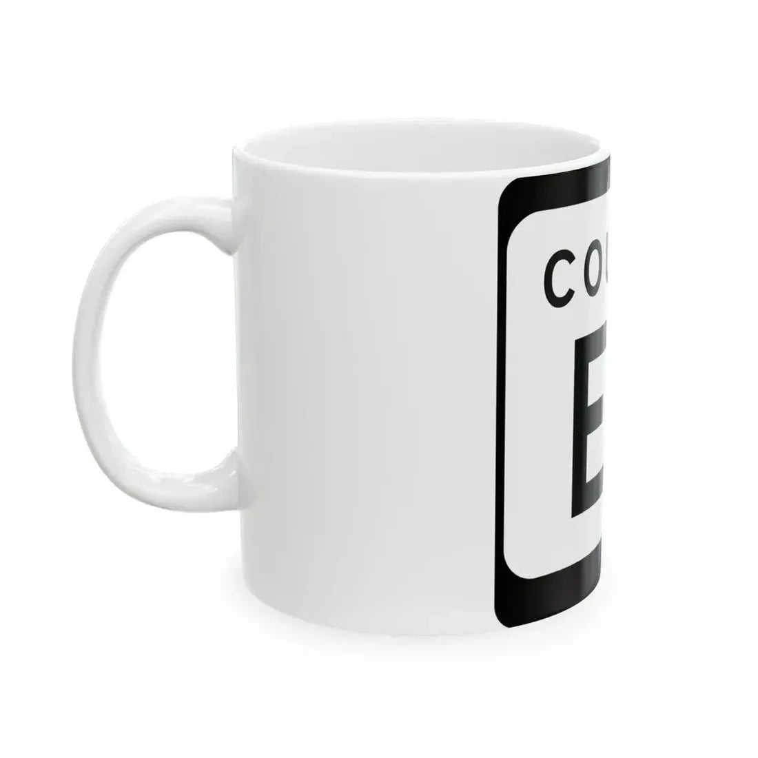 WIS County EE (Wisconsin) (Road Sign) White Coffee Mug - Go Mug Yourself