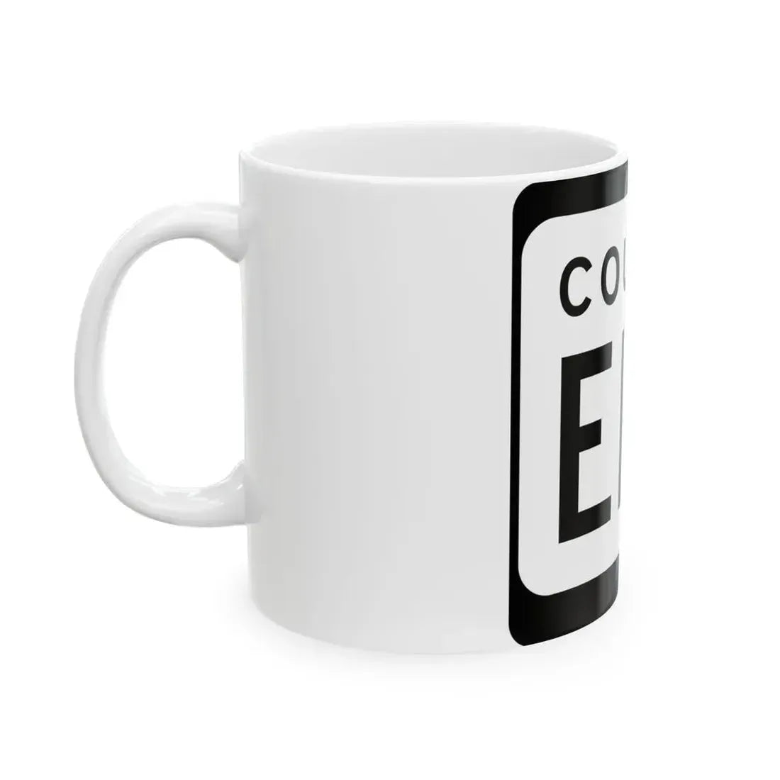 WIS County EEE (Wisconsin) (Road Sign) White Coffee Mug - Go Mug Yourself