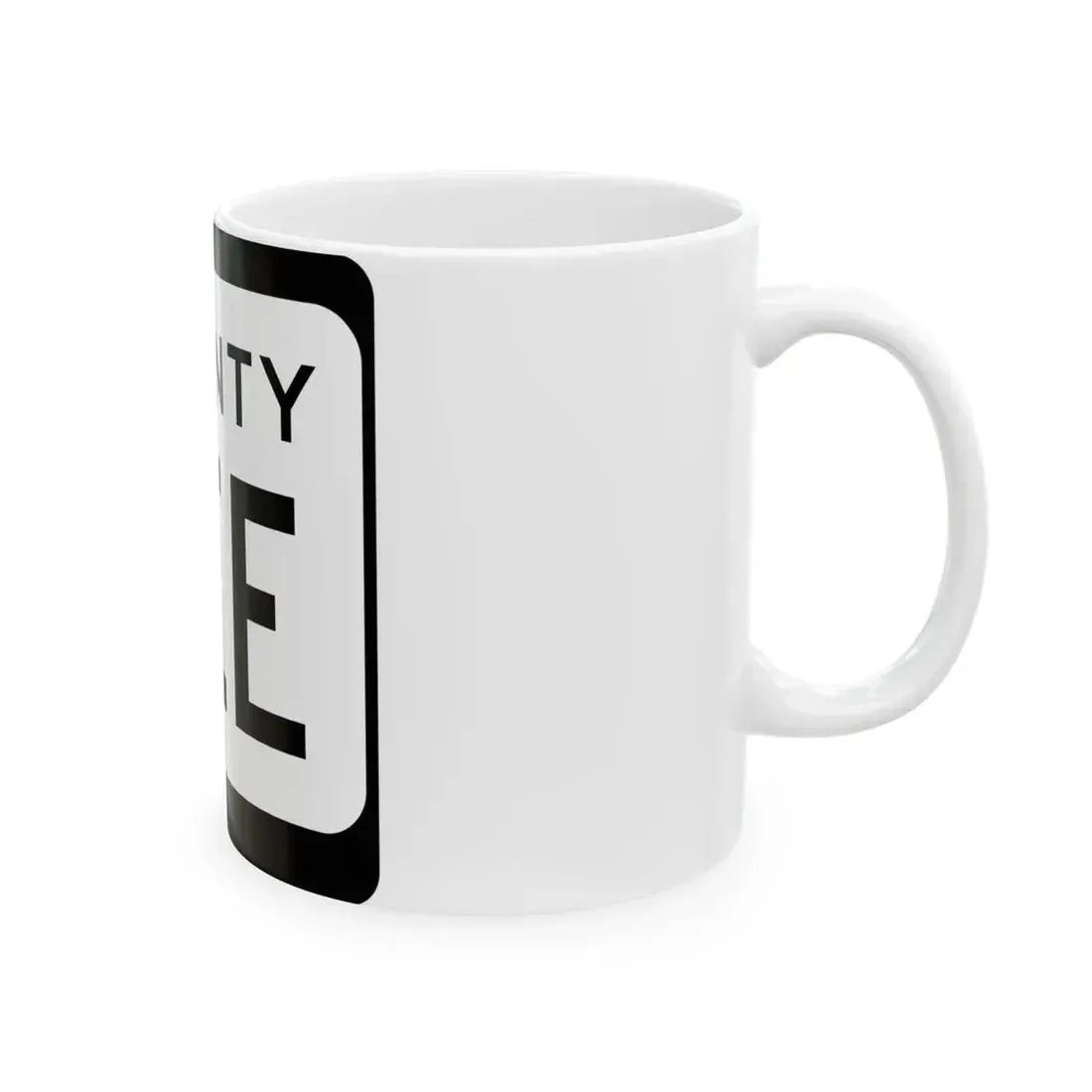 WIS County EEE (Wisconsin) (Road Sign) White Coffee Mug - Go Mug Yourself