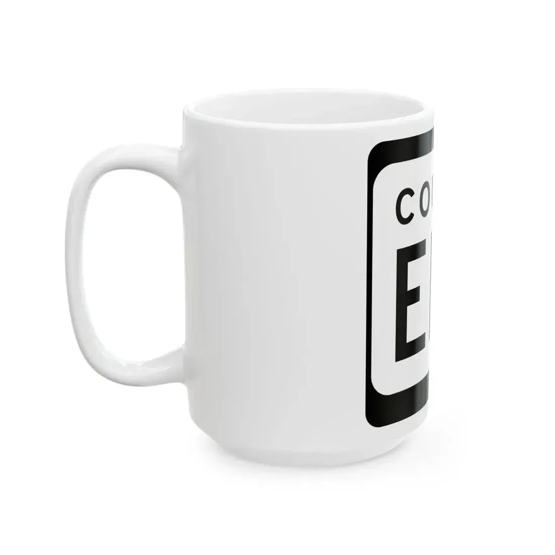 WIS County EEE (Wisconsin) (Road Sign) White Coffee Mug - Go Mug Yourself