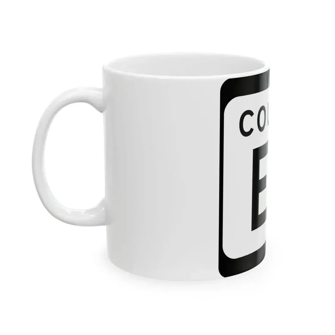 WIS County ES (Wisconsin) (Road Sign) White Coffee Mug - Go Mug Yourself