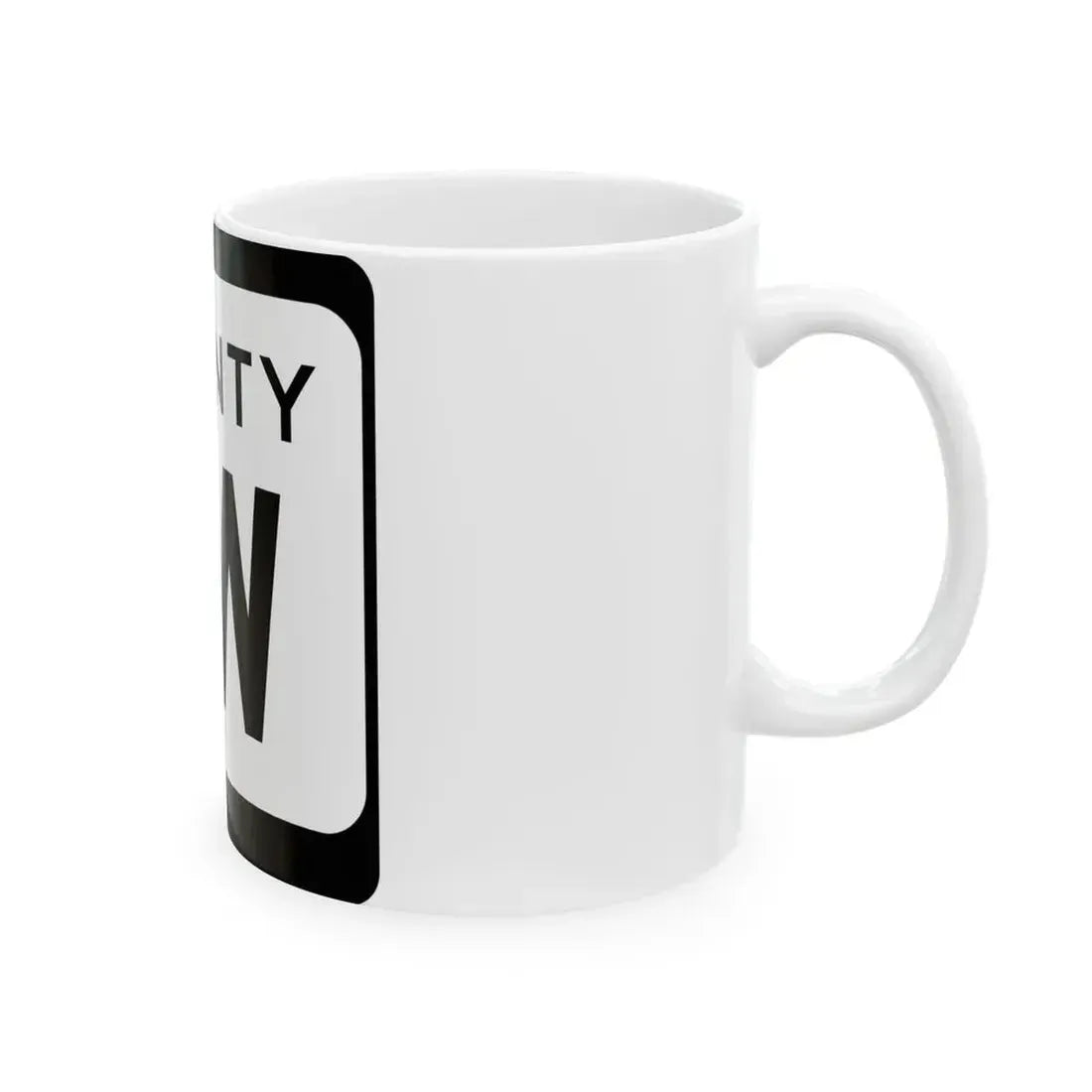WIS County EW (Wisconsin) (Road Sign) White Coffee Mug - Go Mug Yourself