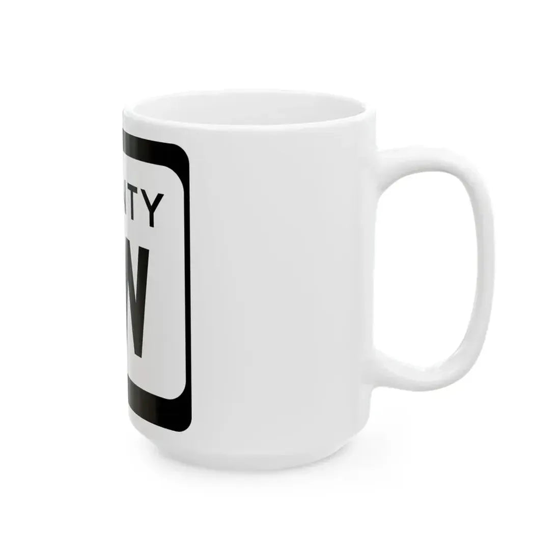 WIS County EW (Wisconsin) (Road Sign) White Coffee Mug - Go Mug Yourself