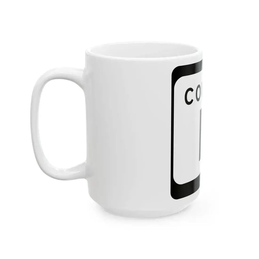 WIS County F (Wisconsin) (Road Sign) White Coffee Mug - Go Mug Yourself