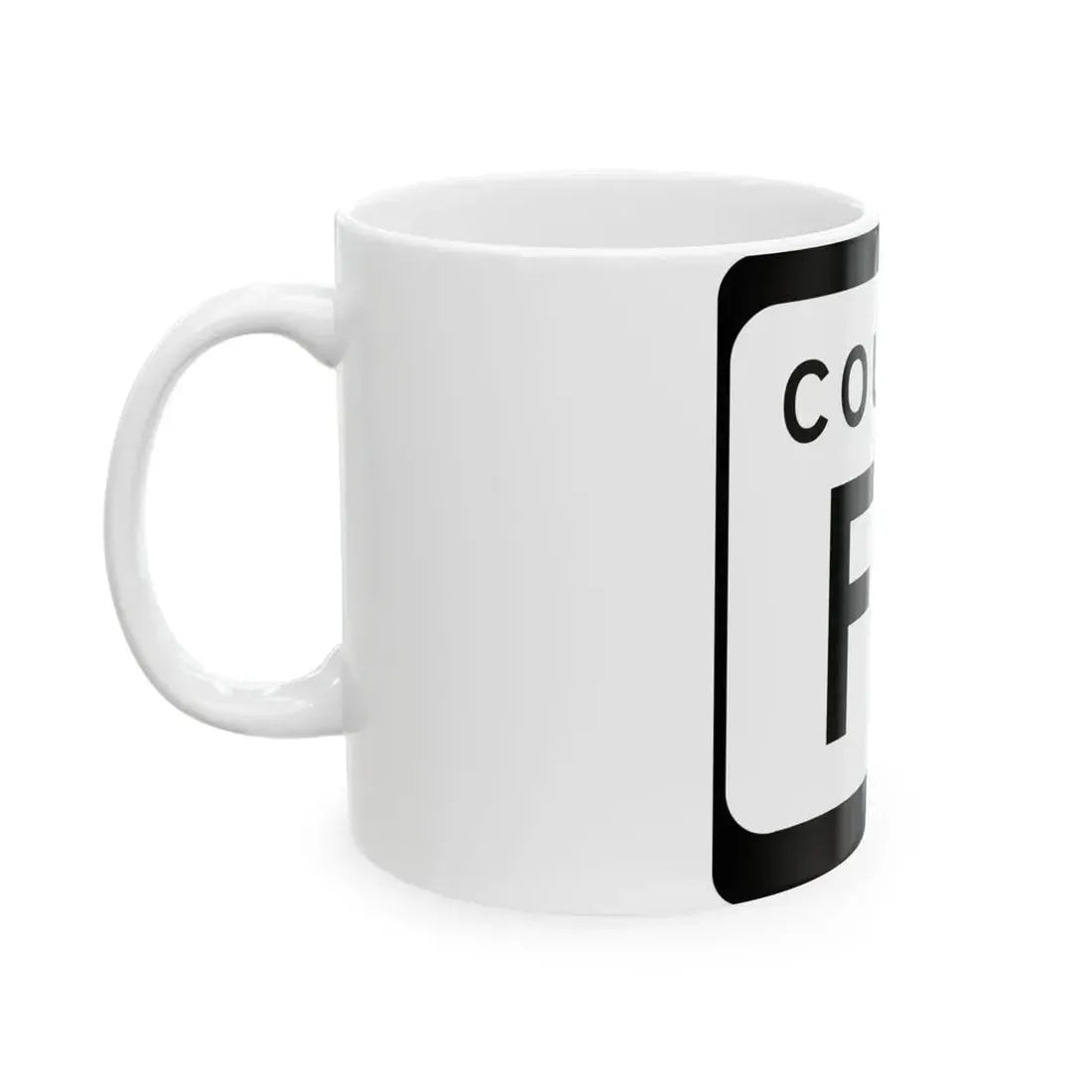 WIS County FF (Wisconsin) (Road Sign) White Coffee Mug - Go Mug Yourself