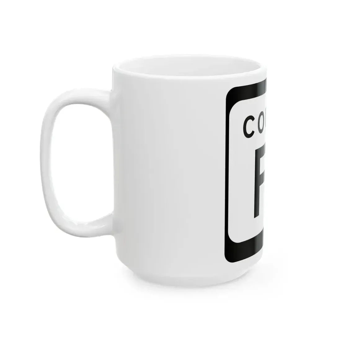 WIS County FF (Wisconsin) (Road Sign) White Coffee Mug - Go Mug Yourself