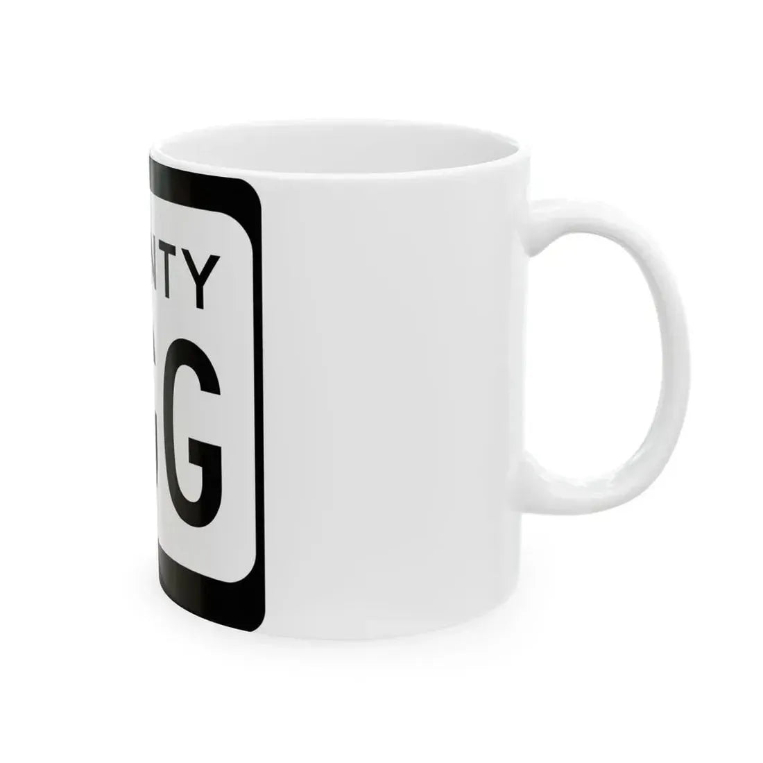 WIS County GGG (Wisconsin) (Road Sign) White Coffee Mug - Go Mug Yourself