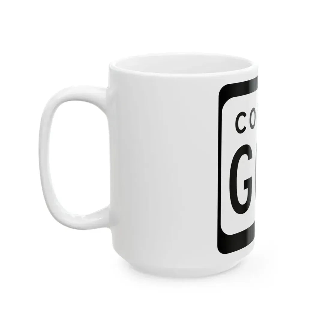 WIS County GGG (Wisconsin) (Road Sign) White Coffee Mug - Go Mug Yourself