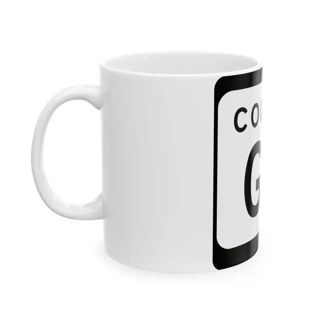 WIS County GV (Wisconsin) (Road Sign) White Coffee Mug - Go Mug Yourself
