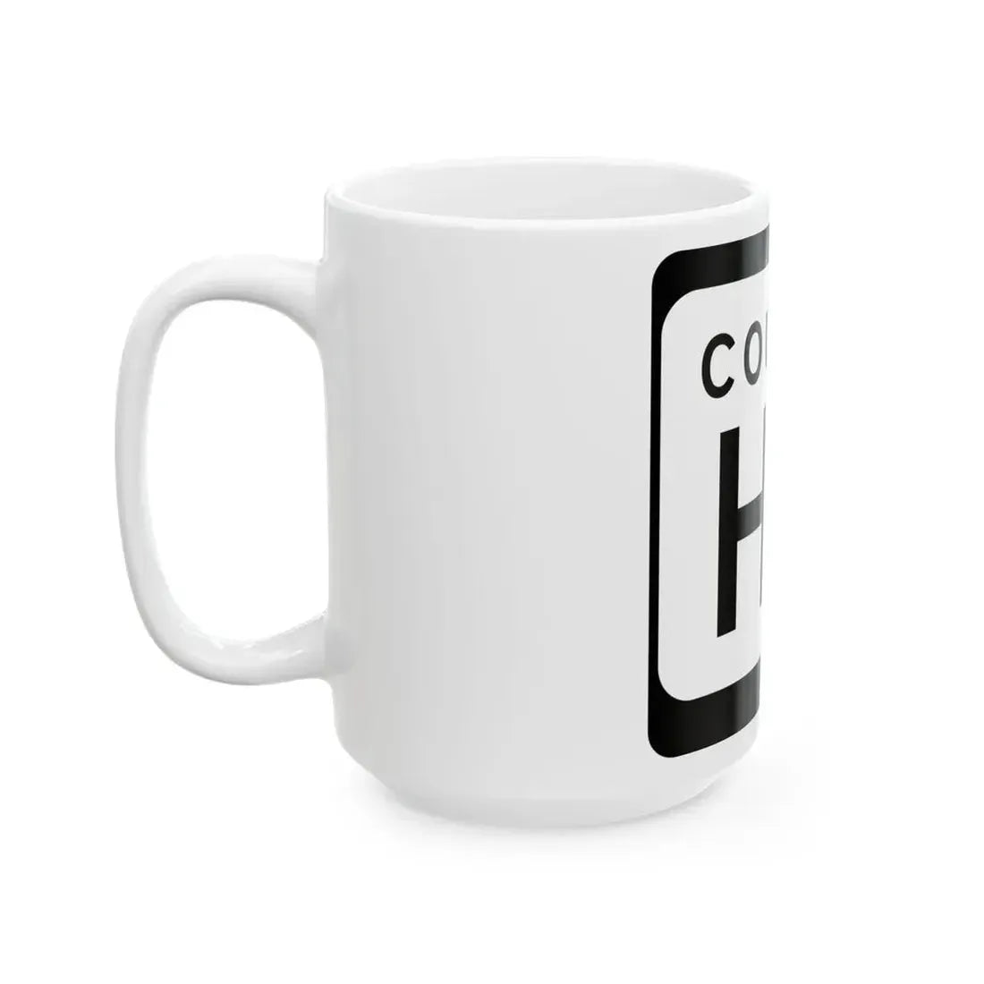 WIS County HD (Wisconsin) (Road Sign) White Coffee Mug - Go Mug Yourself