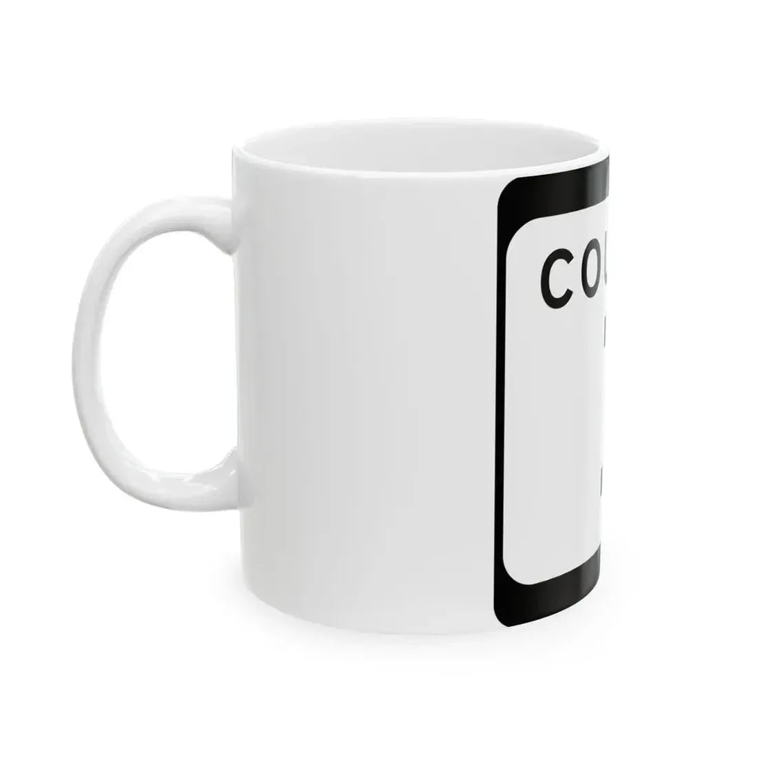 WIS County I (Wisconsin) (Road Sign) White Coffee Mug - Go Mug Yourself