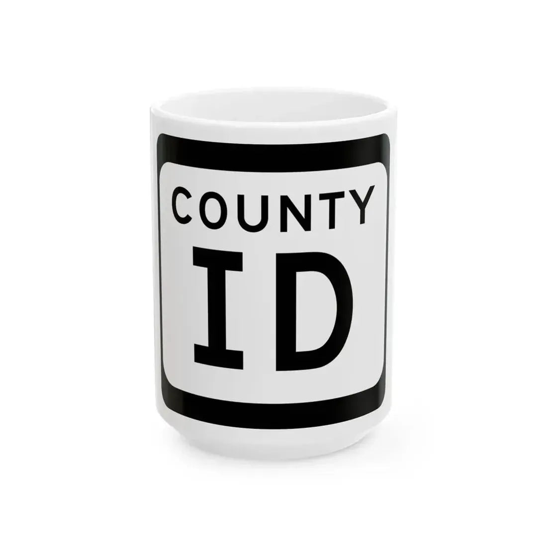 WIS County ID (Wisconsin) (Road Sign) White Coffee Mug 15oz - Go Mug Yourself