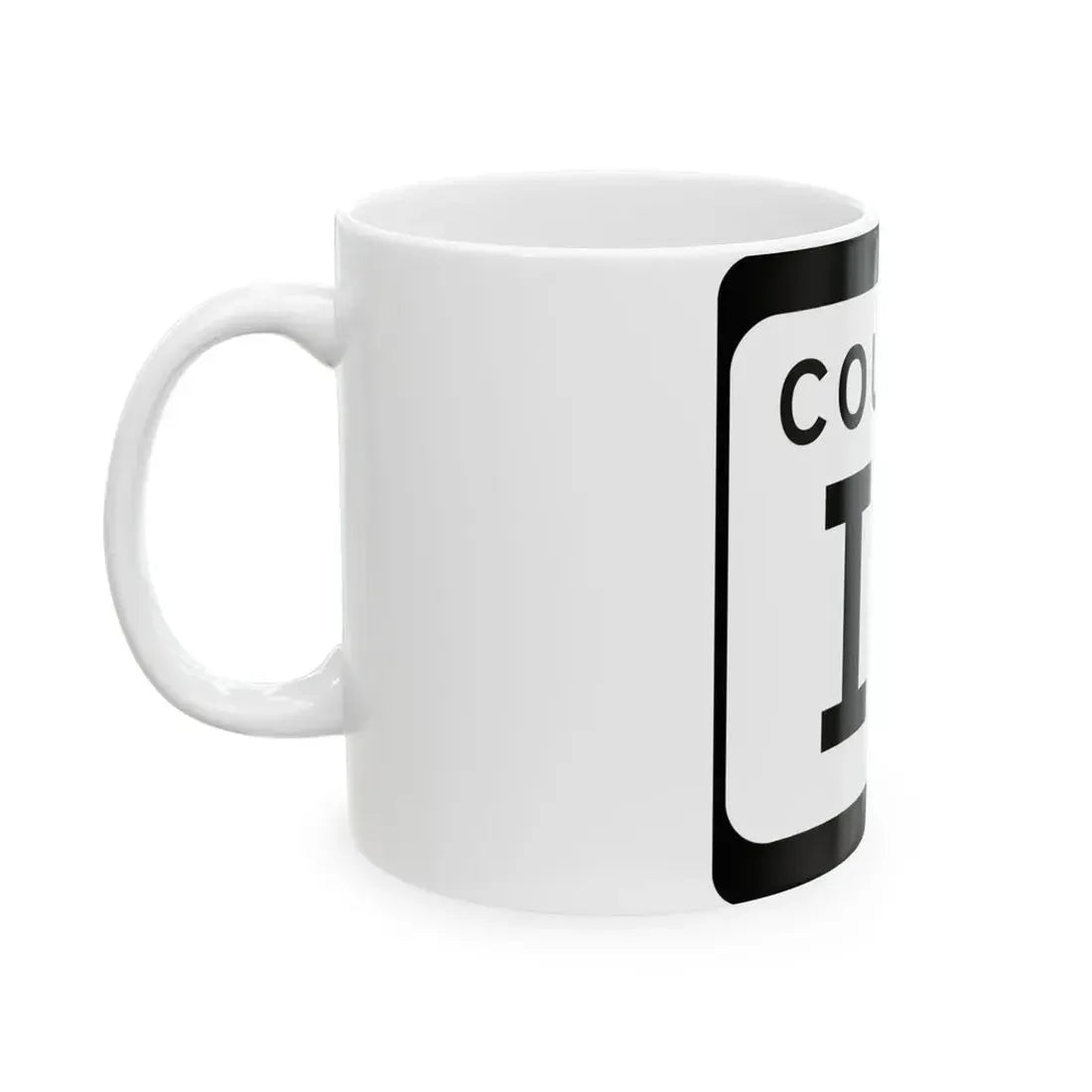 WIS County ID (Wisconsin) (Road Sign) White Coffee Mug - Go Mug Yourself
