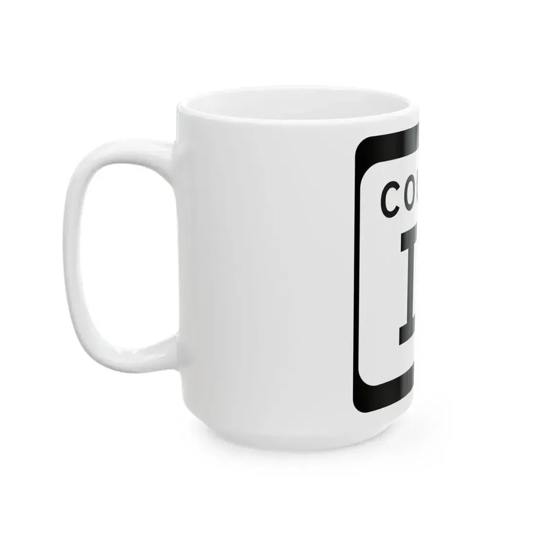 WIS County II (Wisconsin) (Road Sign) White Coffee Mug - Go Mug Yourself