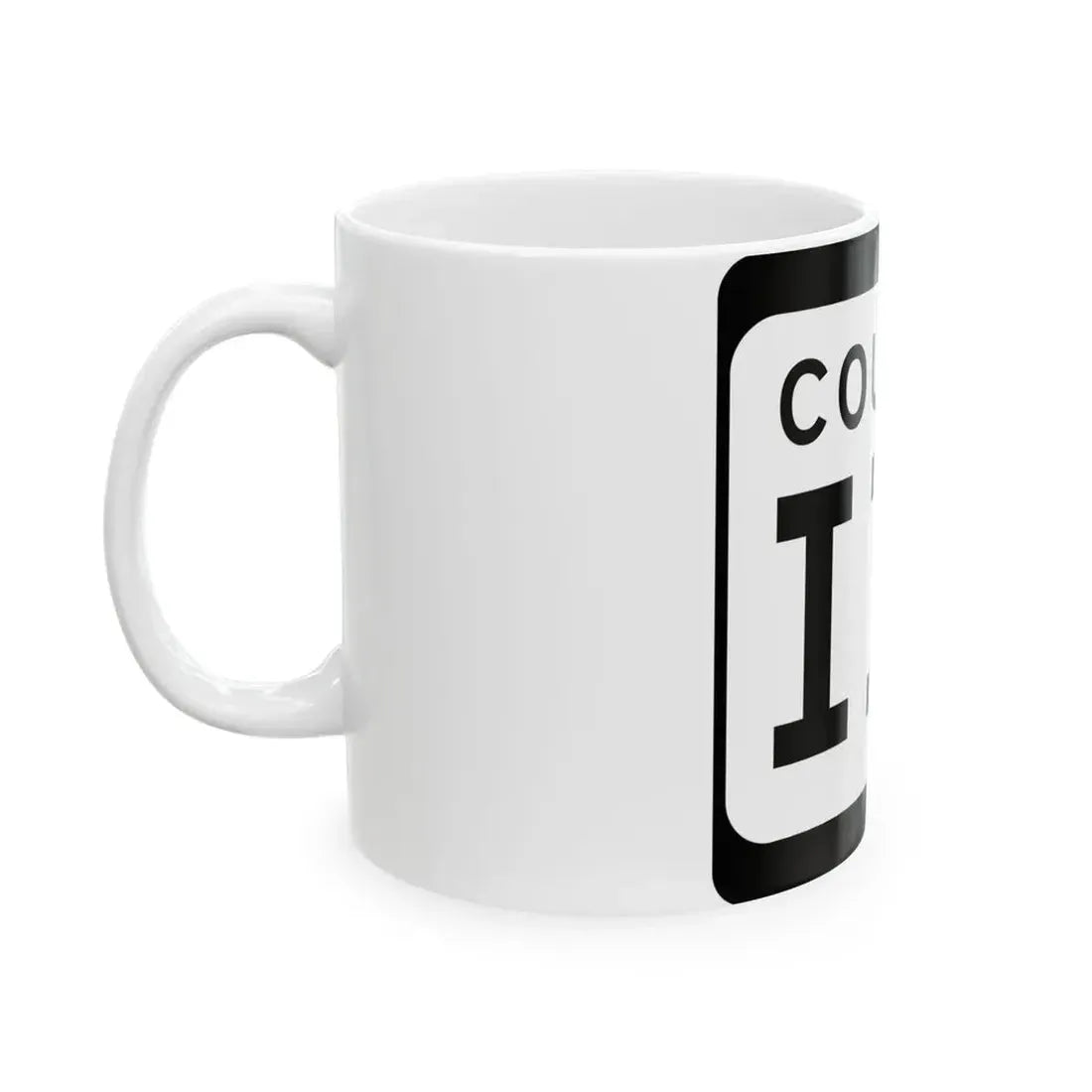 WIS County III (Wisconsin) (Road Sign) White Coffee Mug - Go Mug Yourself