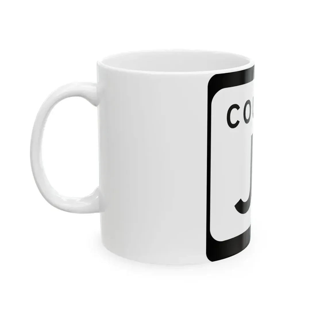 WIS County JJ (Wisconsin) (Road Sign) White Coffee Mug - Go Mug Yourself