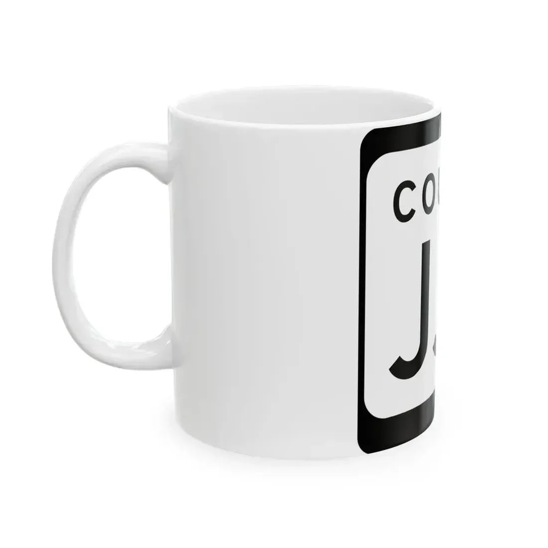 WIS County JJJ (Wisconsin) (Road Sign) White Coffee Mug - Go Mug Yourself