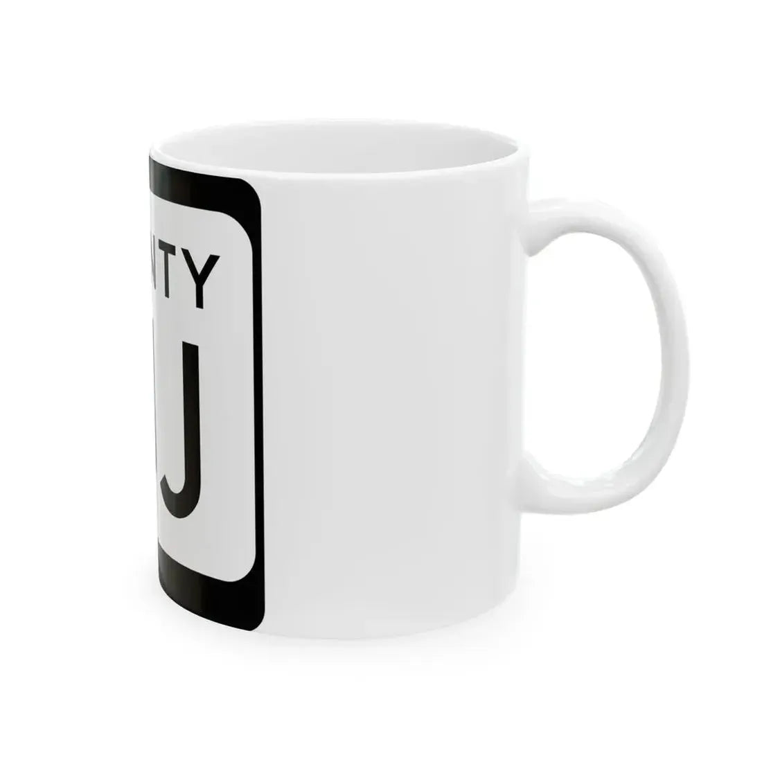 WIS County JJJ (Wisconsin) (Road Sign) White Coffee Mug - Go Mug Yourself
