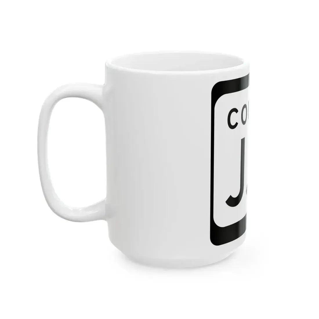 WIS County JJJ (Wisconsin) (Road Sign) White Coffee Mug - Go Mug Yourself
