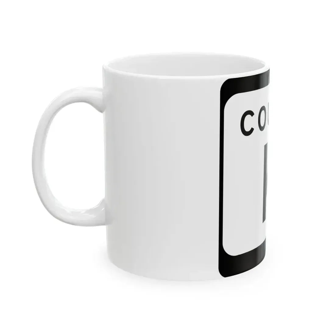 WIS County K (Wisconsin) (Road Sign) White Coffee Mug - Go Mug Yourself