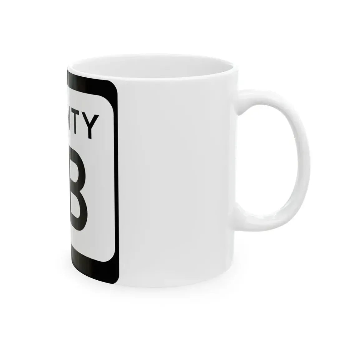 WIS County KB (Wisconsin) (Road Sign) White Coffee Mug - Go Mug Yourself