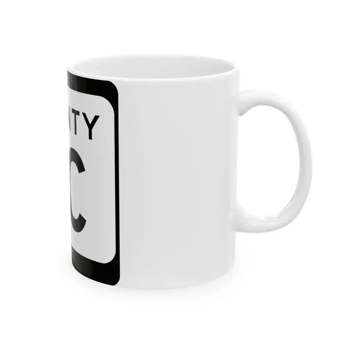 WIS County KC (Wisconsin) (Road Sign) White Coffee Mug - Go Mug Yourself