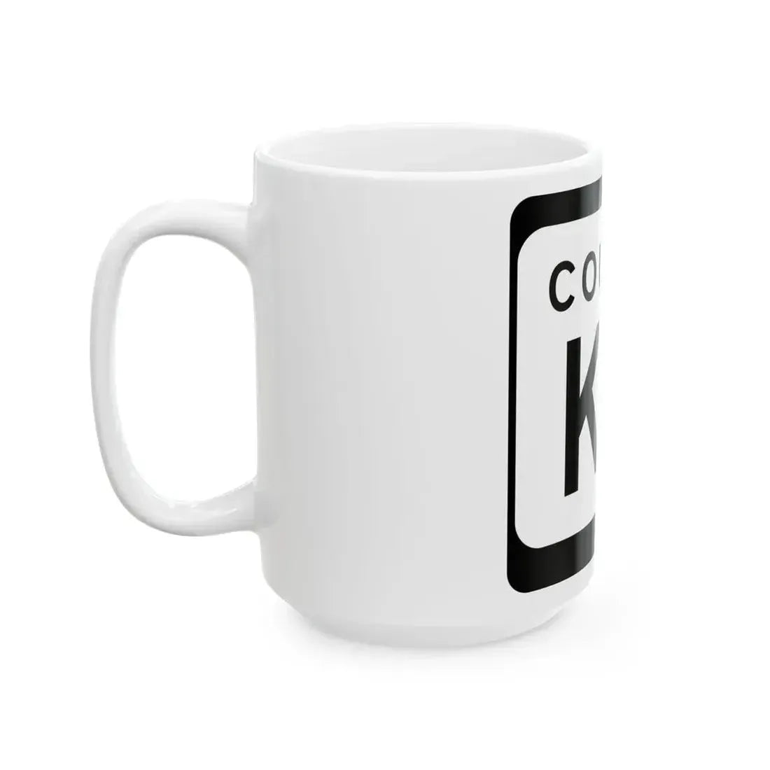 WIS County KC (Wisconsin) (Road Sign) White Coffee Mug - Go Mug Yourself