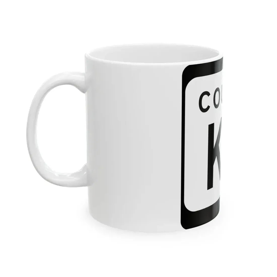 WIS County KE (Wisconsin) (Road Sign) White Coffee Mug - Go Mug Yourself