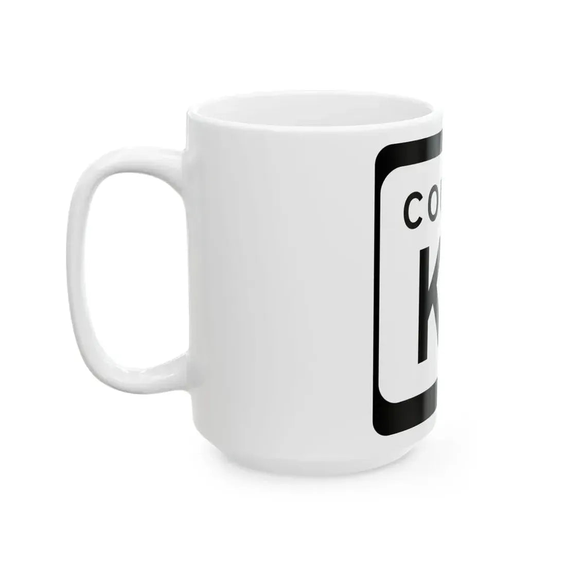 WIS County KE (Wisconsin) (Road Sign) White Coffee Mug - Go Mug Yourself