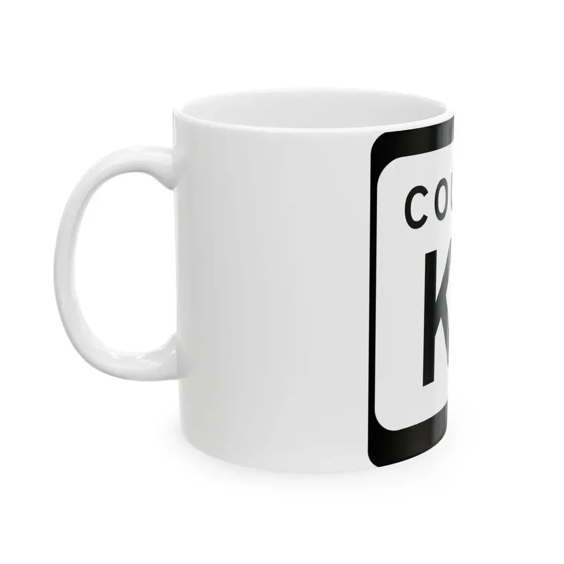 WIS County KF (Wisconsin) (Road Sign) White Coffee Mug - Go Mug Yourself