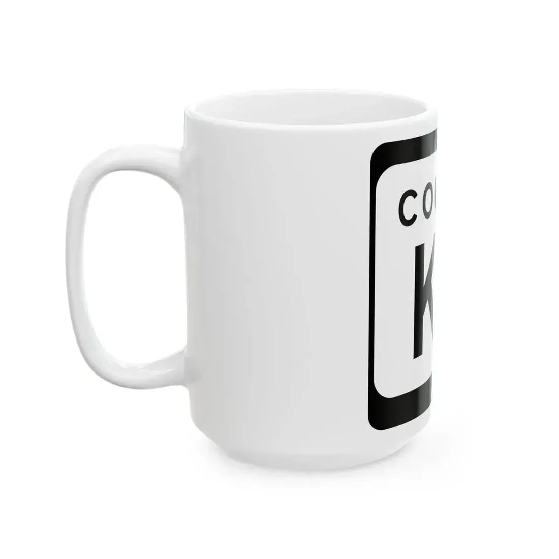 WIS County KF (Wisconsin) (Road Sign) White Coffee Mug - Go Mug Yourself