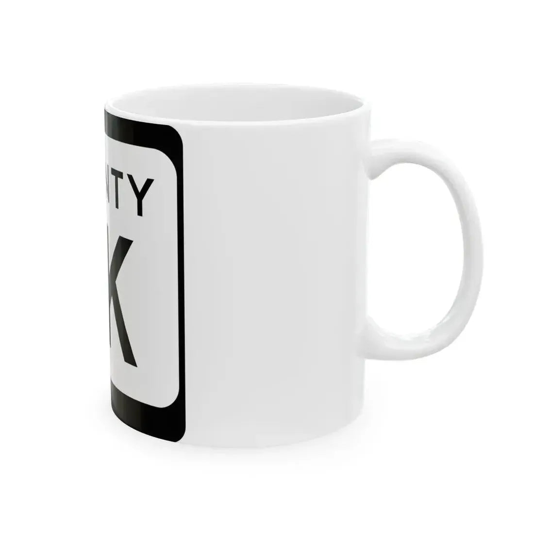 WIS County KK (Wisconsin) (Road Sign) White Coffee Mug - Go Mug Yourself